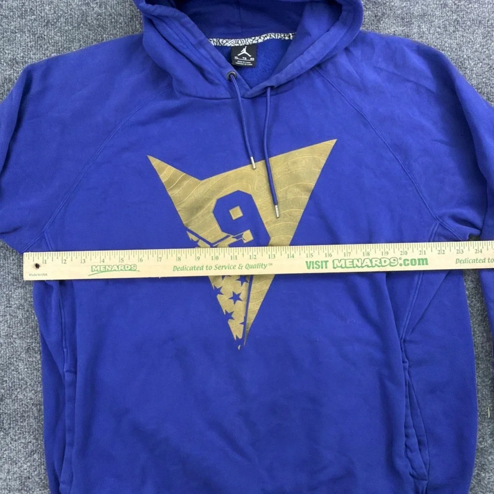Nike Mens Air Jordan VII 7 Retro Pull Over Hoodie Sweatshirt Olympic Blue XL‎